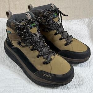 GDefy Women 8.5 Tan Sierra Orthopedic Hiking Boots Lace Up Outdoor Comfort